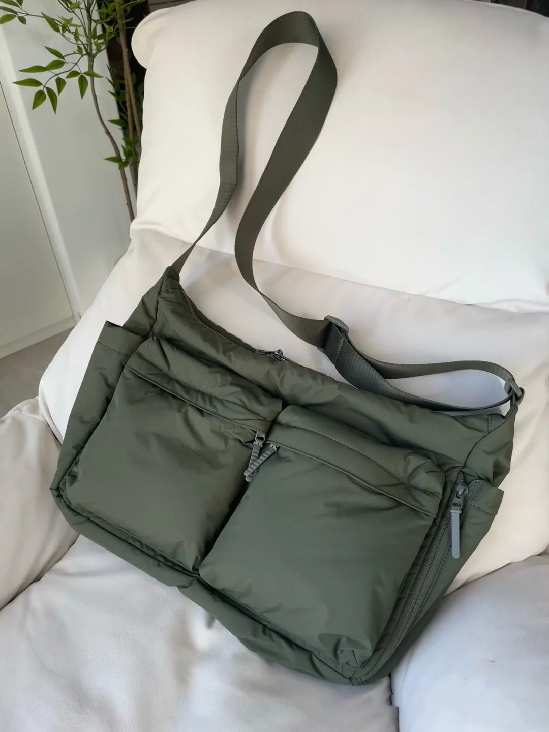 Casual Multi-pocket Messenger Bags for Women Fashion Nylon Shoulder Bag Ladies Large Handbags Female Travel Shopping Tote Purse