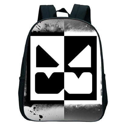 16 Inch Angry Geometry Dash Backpack Boys Girls Bookbag Cartoon Game Kids Kindergarten School Bags Toddler Childcare Backpack