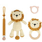 Baby Pacifier Clip Crochet Koalas Handbell Rattle Doll Teether Pacifier Chain Clips Set Dummy Chain Cartoon Teething Toy