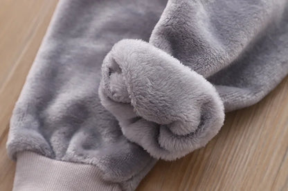 Baby Boy Winter Sets Plush Hooded Jacket 2pcs Children's Casual Outfit Suits Kids Arctic Velvet Tracksuit Toddler Girl Clothing