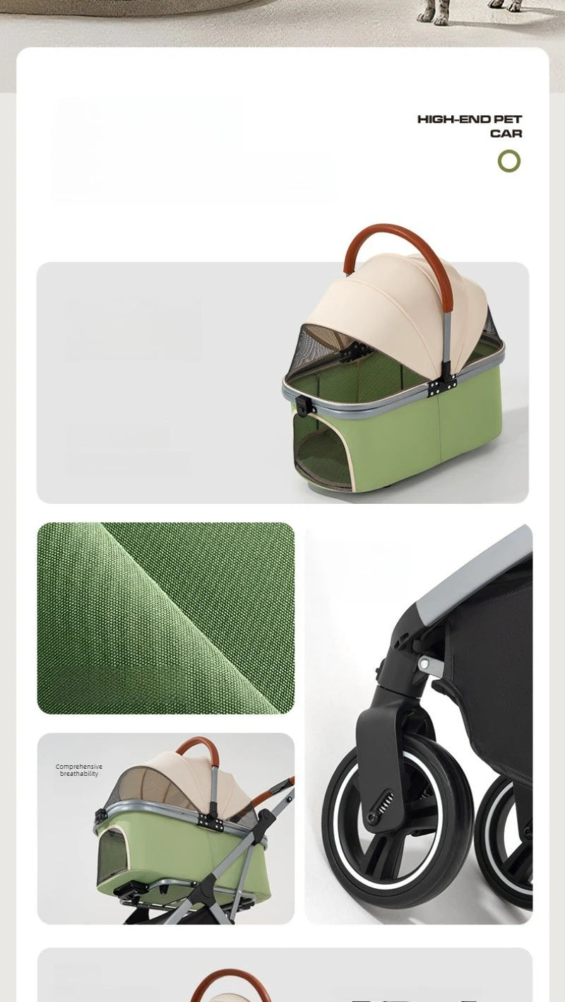 Lightweight Pet Strollers Carrier Car Foldable Travel Carrier for Cat Dog Detachable Pet Strollers Portable Pet Carrier Bag