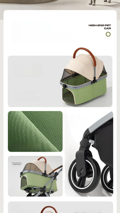 Lightweight Pet Strollers Carrier Car Foldable Travel Carrier for Cat Dog Detachable Pet Strollers Portable Pet Carrier Bag