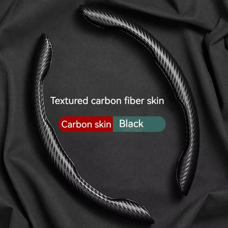 Universal Non-Slip Carbon Fiber Car Steering Cover Steering Wheel Booster Cover for Car Anti-skid Accessories