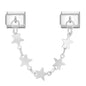Tassel Chain Butterfly Flowers Star Moon Heart Zircon Italian Charm Links Fit 9mm Bracelet Stainless Steel DIY Jewelry Making