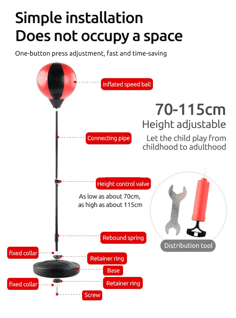 Children's Standing Inflatable Boxing Balls with Hand Pumps Gloves Sports Toys Indoor Outdoor Fun Sports Toy Set Christmas Gifts for Kids Boys and Girls Ship From Germany Fast Delivery