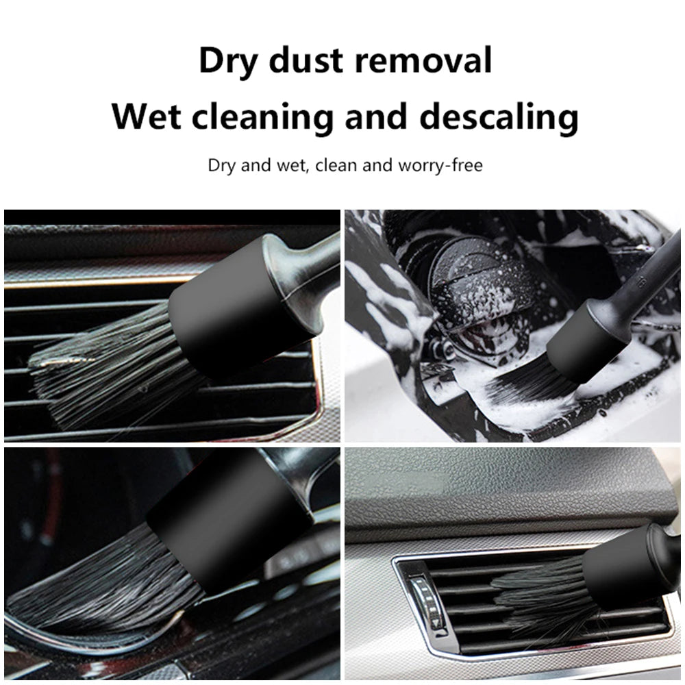 5/1Pc Car Detailing Cleaning Brushes Different Size Car Cleaning Brush for Vehicle Dashboard Air Outlet Wheel Detailing Brushes