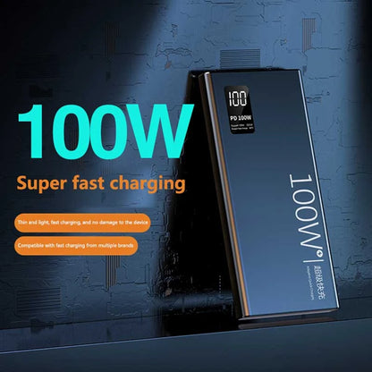 Lenovo 200000mAh Power Bank High Capacity 100W Super Fast Charging Portable External Battery With LED Digital Display For iphone