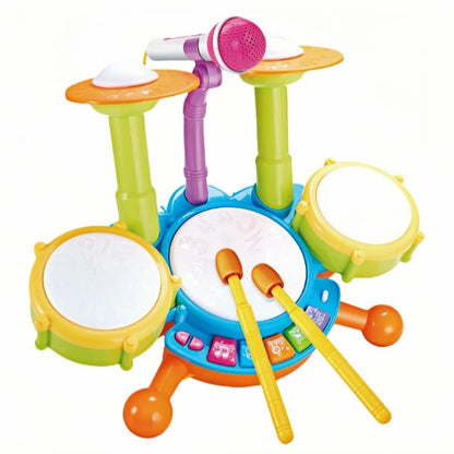 Kids Jazz Drum Set Toddlers Musical Instruments Baby Percussion Educational Learning Toys with Microphone Gifts for Boys Girls