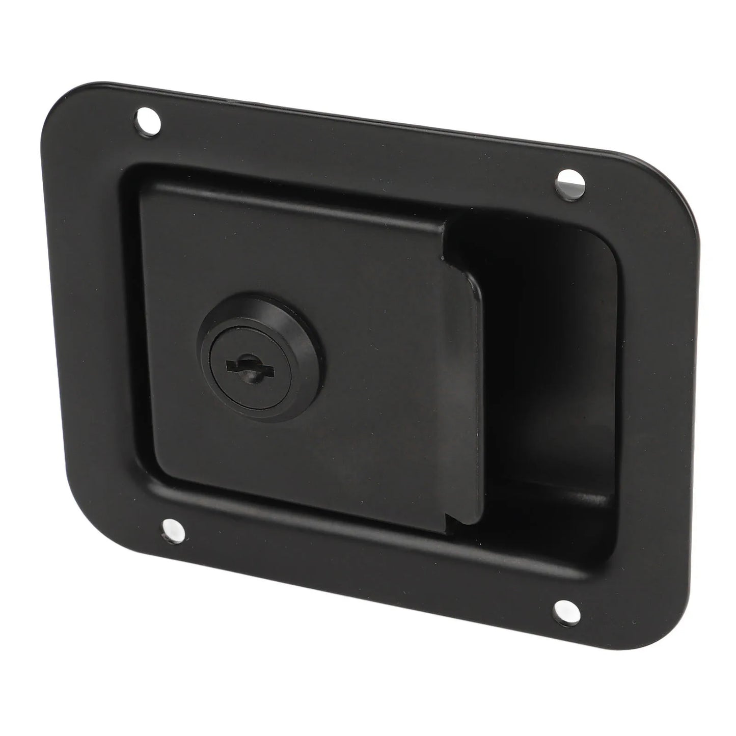 RV Toolbox Flush  Rugged Stylish  Reliable Trailer Paddle Door  Black  High Hardness for Campers