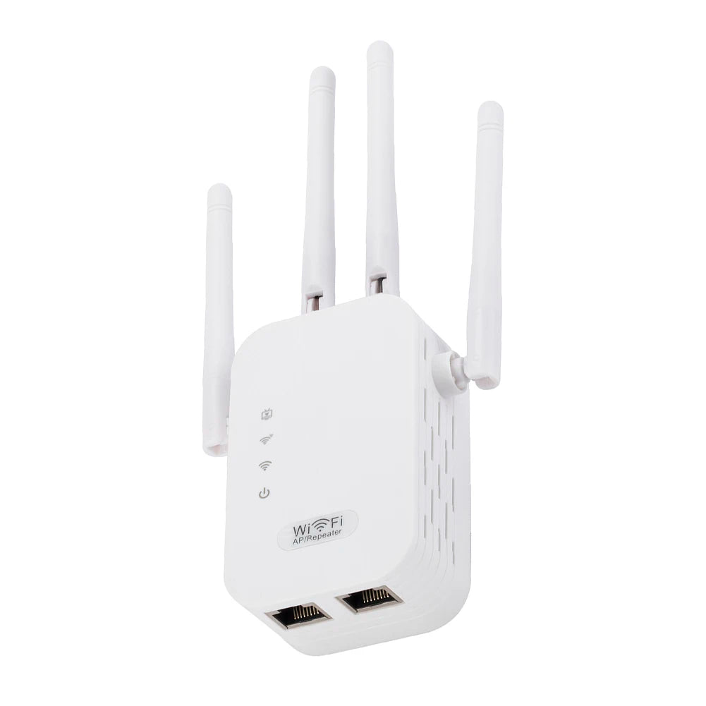 1200Mbps WiFi Repeater Signal Amplifier Dual Band 2.4G 5G WI-FI Signal Booster Long Range WIFI Network Extender for Home Office
