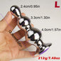 Metal 3 Graduated Anal Beads Sex Toys Butt Plugs,Expand Sphincter,Hit Prostate,Analplug Buttplug With Crystal Base