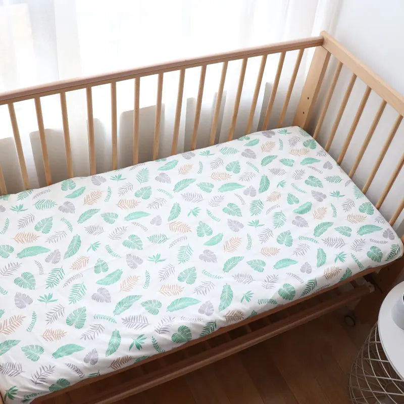 Baby Crib Fitted Sheet Newborns Bed Linen Children Cotton Cot Mattress Cover Protector For Toddler 130x70cm Allow Custom Size