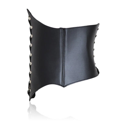 SM Slave Restraint Woman Waist Belt Couple BDSM Lace-up Waspie Corset Belts for Women Elastic Waist Belt Tied Retro Wide Belt