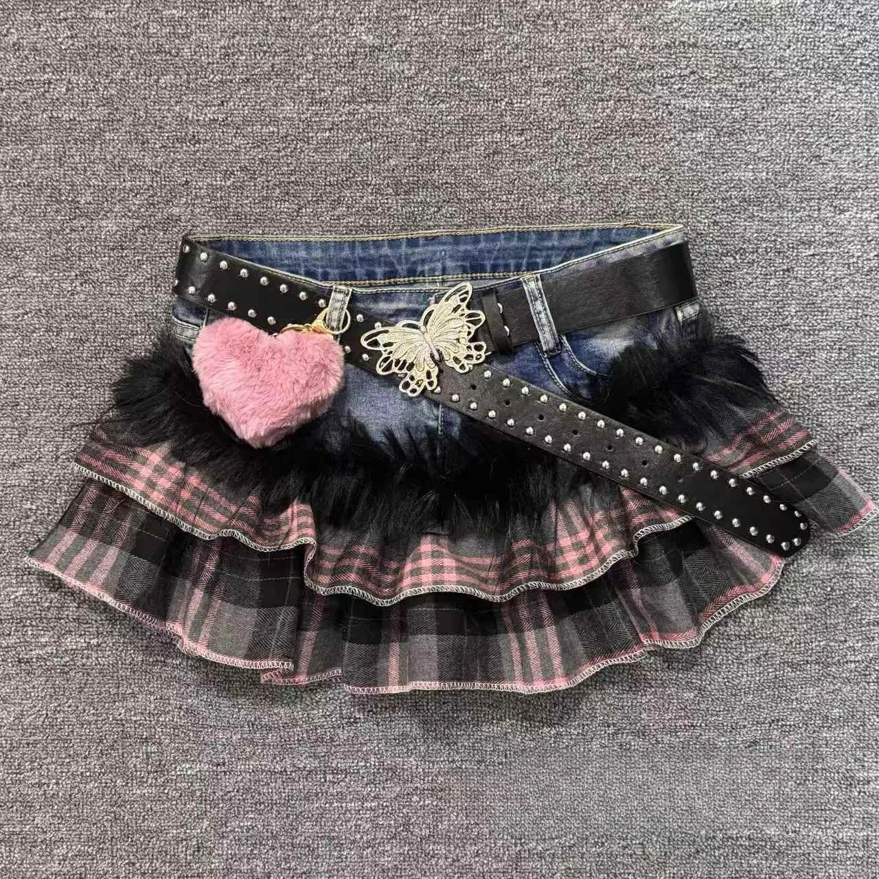 Casual American Vintage Mini Skirt For Women Y2K Subculture Punk Retro Style Sexy Slim Jean Skirts Party Outfits Teen Girls 2026