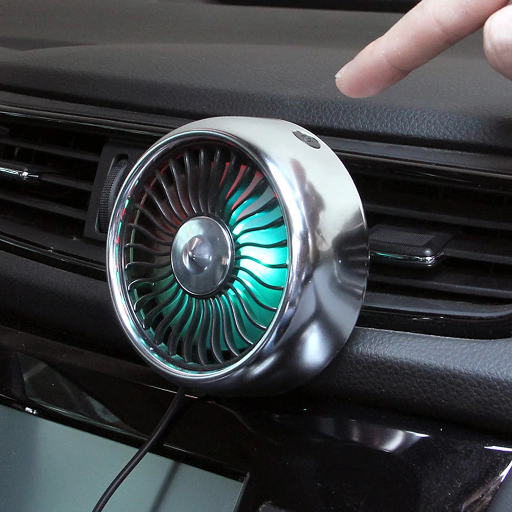 EAFC Car Fan USB Powered Electric Car Cooling Fan Portable 3 Speeds Strong Airflow Air Circulation Fan for Car Van Truck SUV