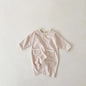 6632 Newborn Clothes 2025 Autumn New Soft Comfortable Boy's Jumpsuit Two Button Pocket Baby Girl's Climbing Clothes.