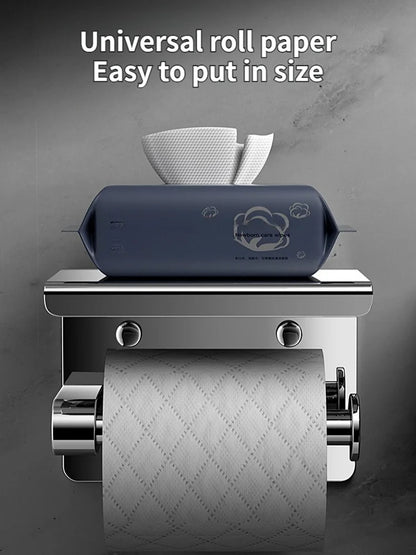 Stainless Steel Paper Towel Holder Without Punching Wall-Mounted Kitchen Roll Holder Toilet Paper Holder Bathroom Towel Rack