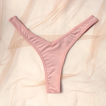 Women Sexy V Waist Sexy Sports Thongs G-string Breathable Panties Low Waist Underwear Knicker T Pants Elastic Bikini Underpants