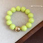 Multicolor Irregular Acrylic Beaded Bangles for Women Geometric Smudge String Bracelet Beach Vacation Style Couple Jewelry W