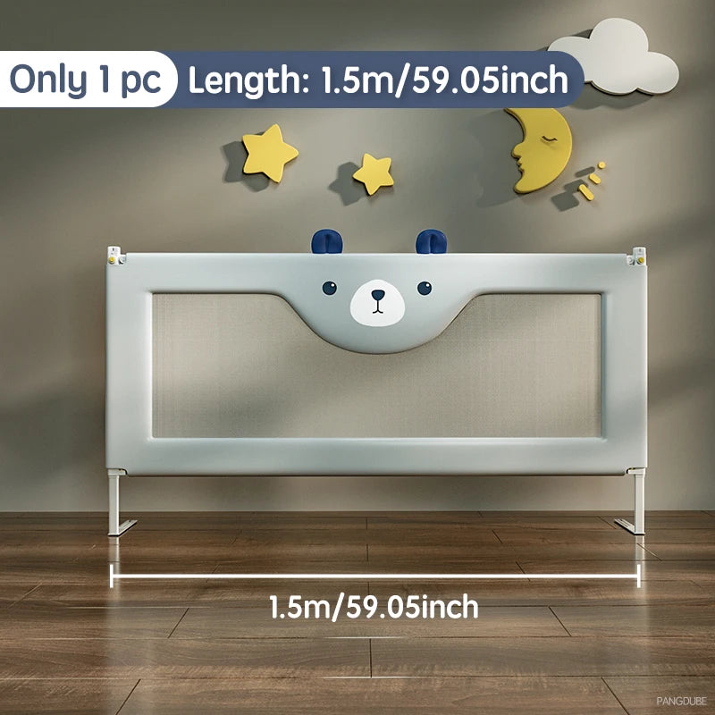 PANGDUBE 1 piece Baby Safety Railing for Children Bed Rail Guard Protective Barrier for Kid Bed Need to Screw Installation