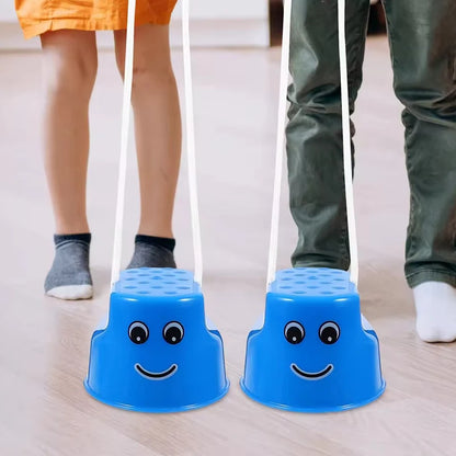 Colorful Smile Face Stilt Balance Training Walk Steppers Parent-Child Outdoor Exercise Educational Interactive Activity Prop ZYF