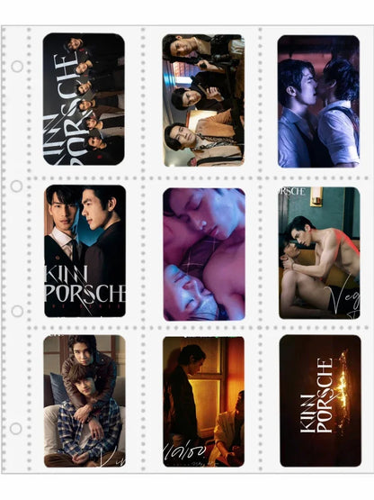 8PC/SET Bbbuild MileApo Jeffbarcode Poster Small Double-side Rounded Cards Thai TV KinnPorsche Drama Stills 8.6*5.4cm Photo Card