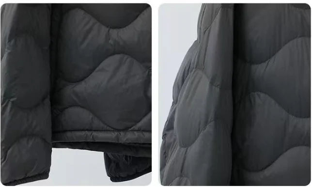 2025 Autumn and Winter Men's New Round Neck/v Collar Down Liner Jacket All-match Fashion Warm Men's Down Jacket Long Sleeve Coat