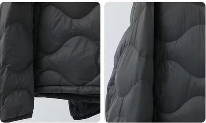 2025 Autumn and Winter Men's New Round Neck/v Collar Down Liner Jacket All-match Fashion Warm Men's Down Jacket Long Sleeve Coat