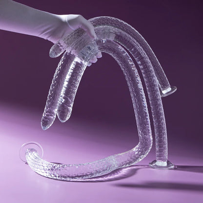 45-100cm Long Snake Monster Dildo Soft Anal Plug Giant Fantasy Clear Flexible Anus Massager Suction Cup Sex Toys For Men Women