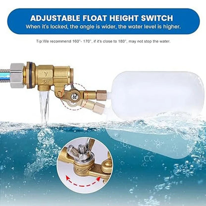 1/2'' Water Float Valve For Pond Float Valve For Automatic Water Bowl Horse Goat Sheep Pig Dog Water Trough Livestock Supplies