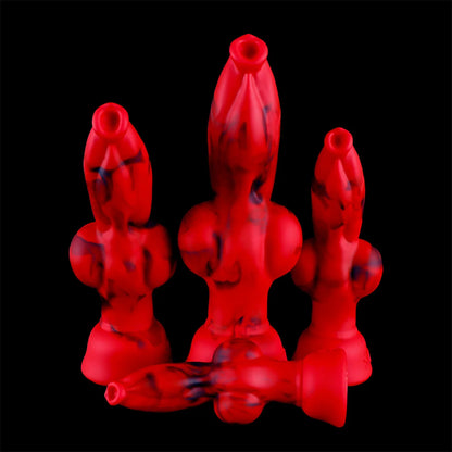 18+ Soft Silicone Dog Knot Dildo Penis Animal Dildo Realistic Gigante Sexy Adult Red Black Colors Big Dildos Sexy TоY Xxl Sextoy
