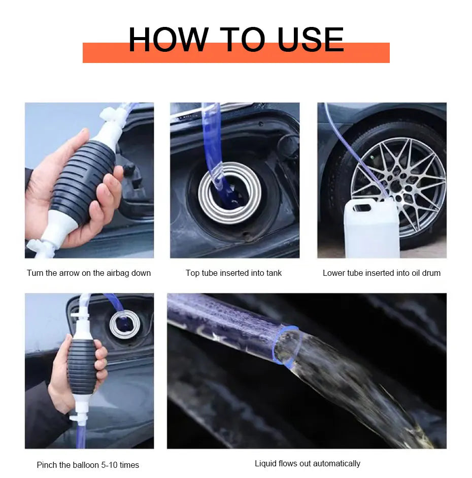 SEAMETAL Multifunctional Liquid Vacuum Cleaner Hand Pump Petrol Pump Transfer Pump Fuel Pump Car Tool Transfer Primer