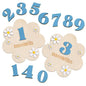 HUA HUA Wooden Baby Monthly Milestone Cards Flowers Double Sides Number Month Girls Boys Newborn Photography Props Accessories