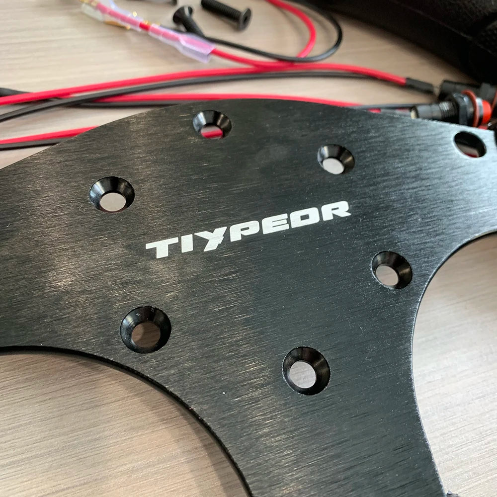 Tiypeor PU 320mm Seering Wheel for Simulate Racing Game Drift Sports Style Wheel