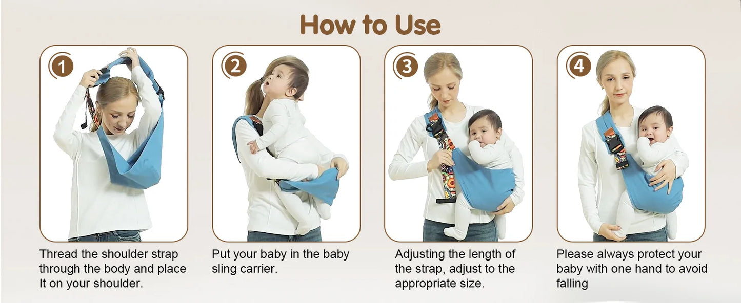 Portable Baby Carrier Wrap Toddler Accessories Multifunctional Strap Infant Bag Adjustable Shoulder Baby Carriers Sling for Kid