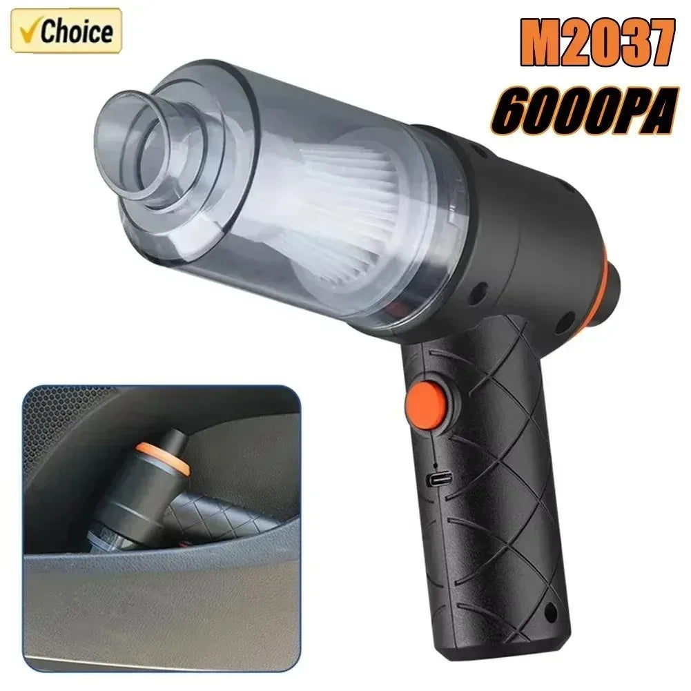 9000Pa Wireless Car Vacuum Cleaner USB Charging 1200mAh Portable Cleaning Appliance Mini Wet and Dry Vacuum Cleaner Household