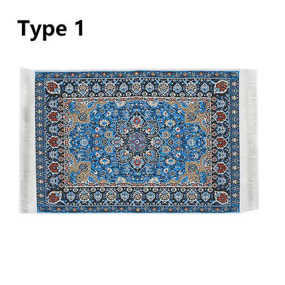 Turkish Style Miniature Weaving Rug Playing House Floor Coverings Dollhouse Carpet  1:12 Scale Doll Accessories