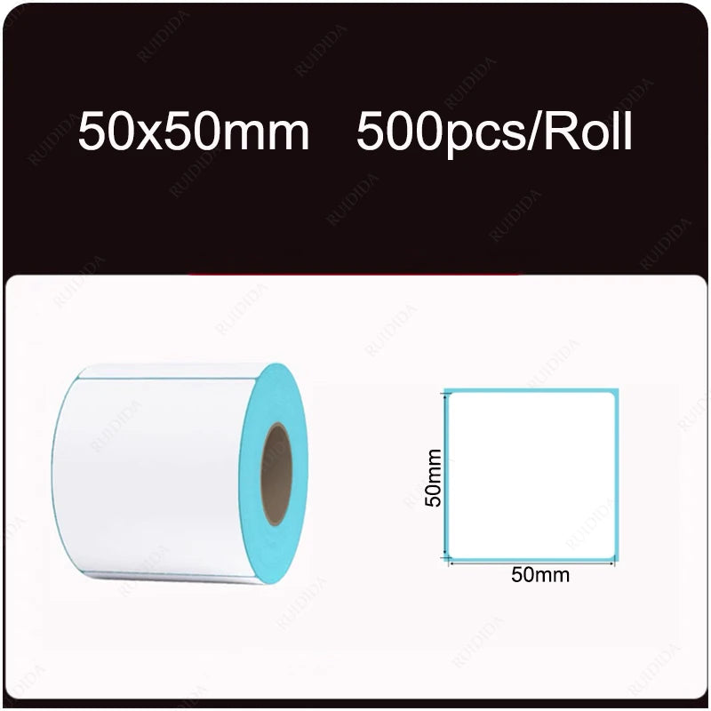 Width 40/50/60/70/80/90/100mm Self-Adhesive Stickers Shipping Thermal Label Barcode SKU Label Price Tag no Carbon Band Required