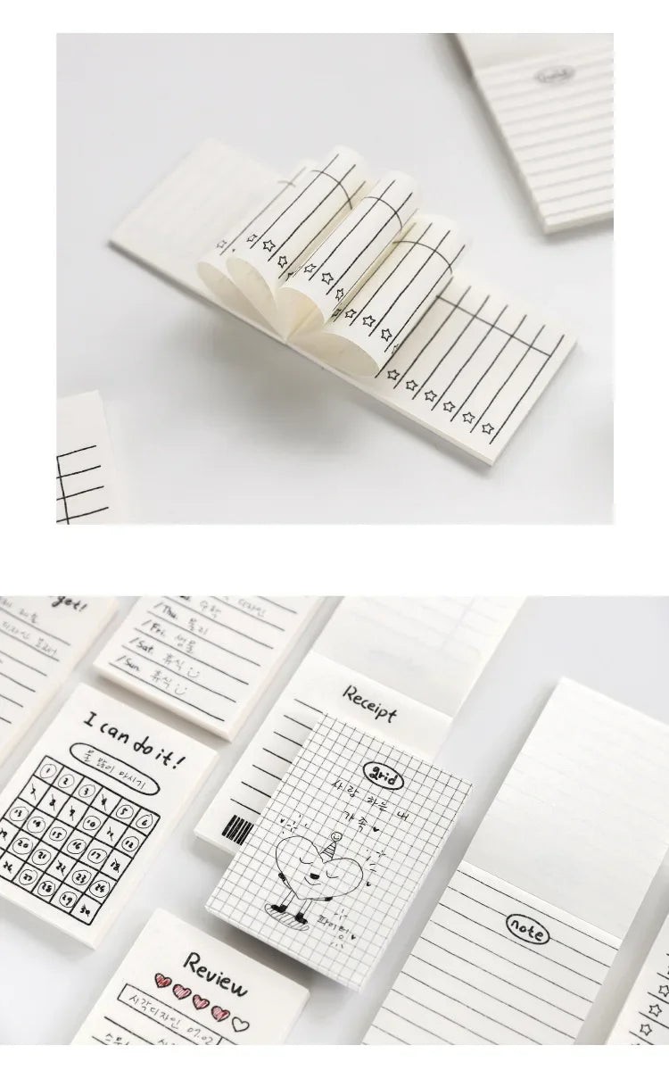50Sheets Mini Note Book Convenient Memo Pad List Time Sticky Note Schedule Planner Office School Supplies Stationery