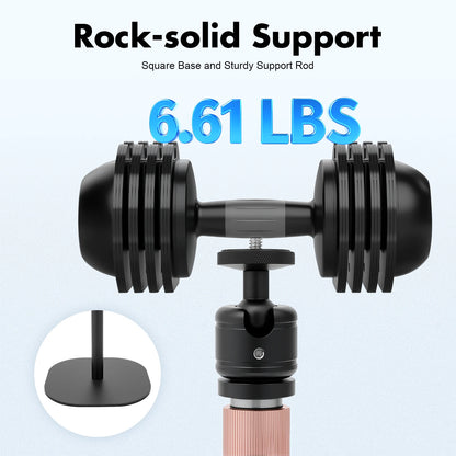 Adjustable Projector Floor Stand 25.6-47in ,360° Swivel Projector Stand with  EVA Pad, Portable Projector Mount for Home, Office