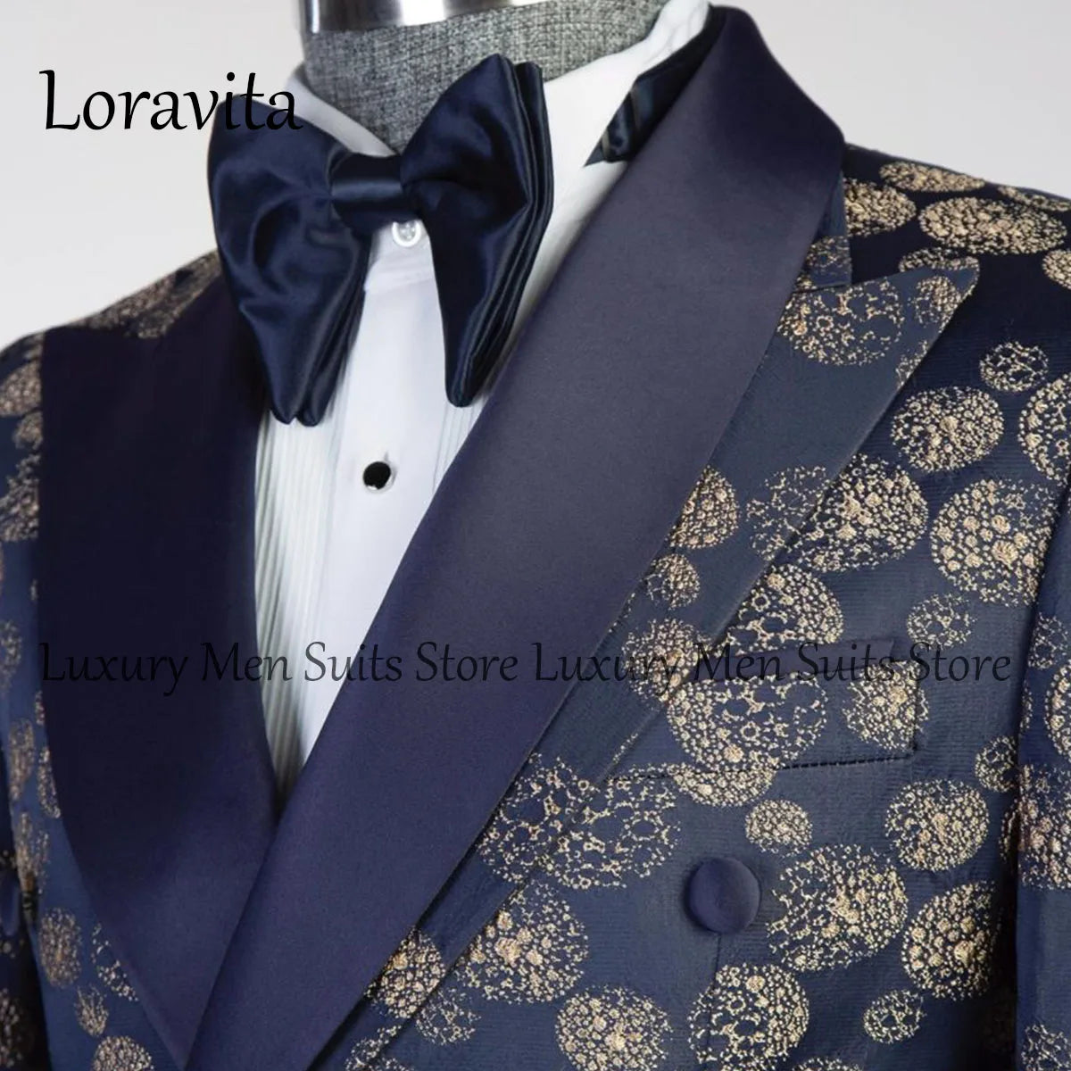 Customized Tuxedo Luxury Beaded Men Suits 2 Pieces Sets Male Dinner Party Blazers Slim Fit Groom Prom Terno Masculinos Completo