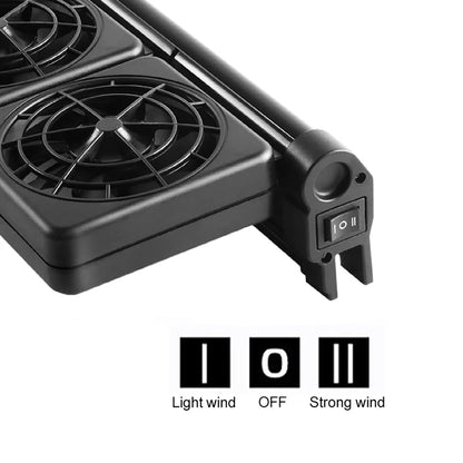 Fish Tank Cooling Fan Timing Adjustable Wind Speed Cooling Fan Fish Tank Cooler Glass Thickness ≤12mm Aquarium Accessories