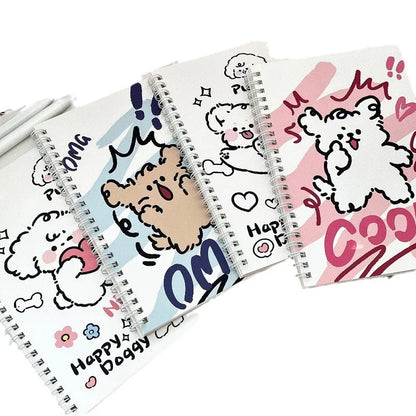 Notebook Ins High-value Notebook A5 Coil Book Student Durable Thickened Paper Cute Puppy Diary Book Kawaii Notebook