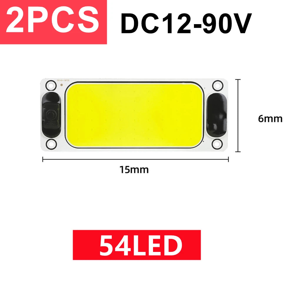 2~1PCS Ultra-bright LED Light Source with Switch Chip Reading Night Light 12-90V Interior Light Ceiling Lamp Car Camper Boat