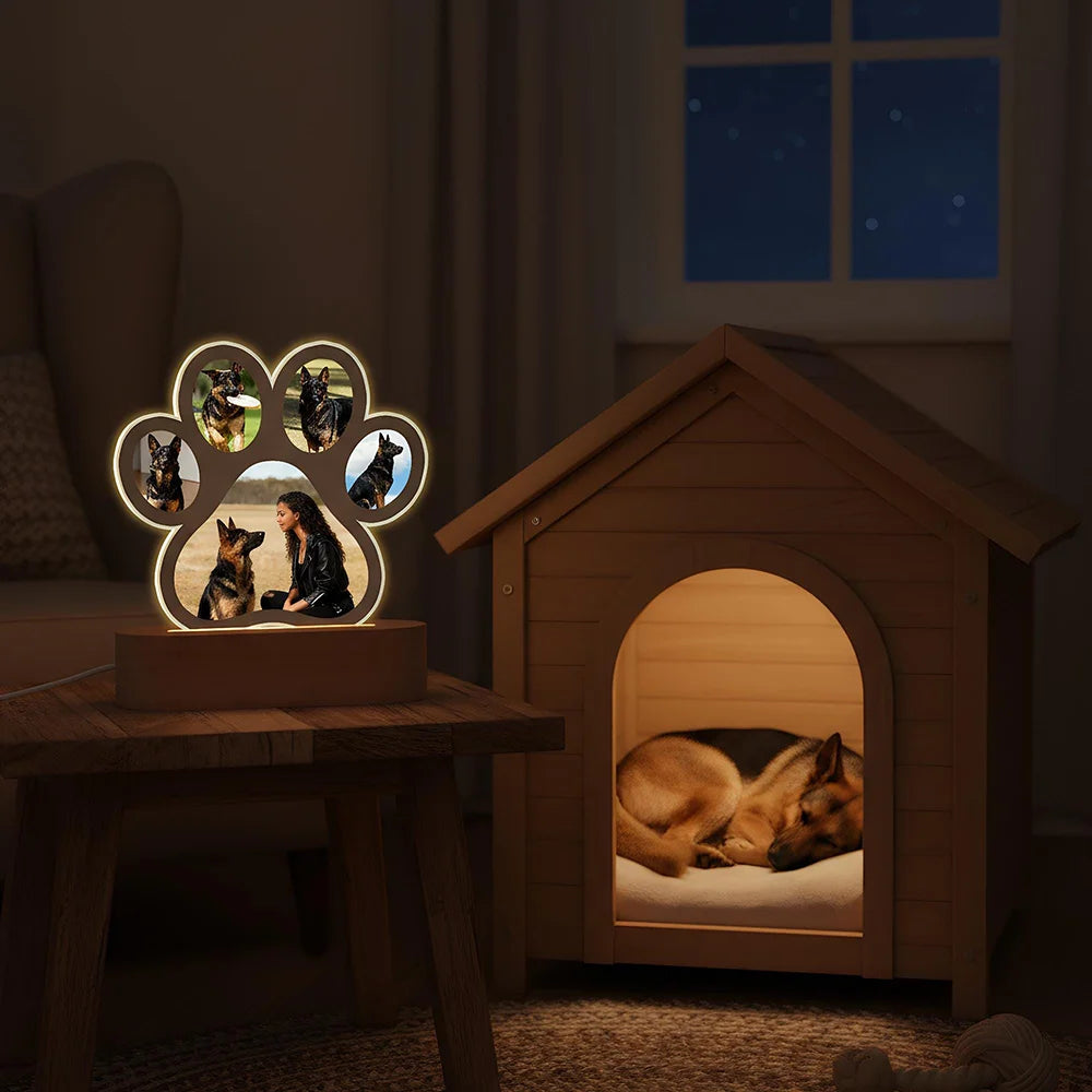 Custom Photo Dog Paw Night Light Personalized Memorial Gift Exquisite Decor for Dog Lovers Exquisite Home Decor Custom Light