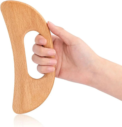 Natural Wooden Cellulite Massager Full Body Gua Sha Tool for Muscle Scraping And Back Massage - Wood Care