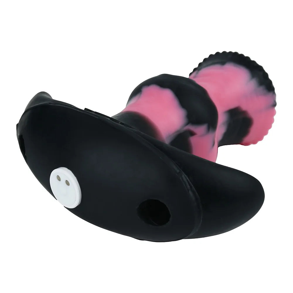 NNSX Sexy Fox Tail Horse Anal Plug Vibrator Mouth Gag Cosplay Sex Toy For Couples Adult SM 10 Modes Vibrating Erotic Accessories