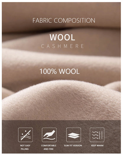 CNEGOVIK Natural Fox Fur Winter Cashmere Wool Coat Women Fur Coat Women Luxury Real Fur Warm Winter Jackets Cashmere Fur Jacket
