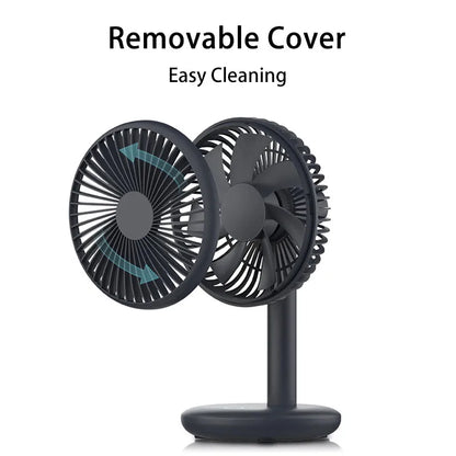 Mini USB Desktop Fan Rechargeable Air Cooling Fan 4 Speeds for Office Home Bedroom Portable Table Fans Adjustable Angle