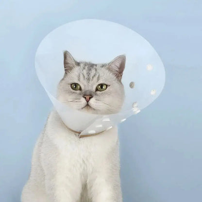 Plastic Cat Recovery Collar Adjustable Anti-bite Pet Protective Collar Transparent Waterproof Anti-licking Collar Pet Recovery